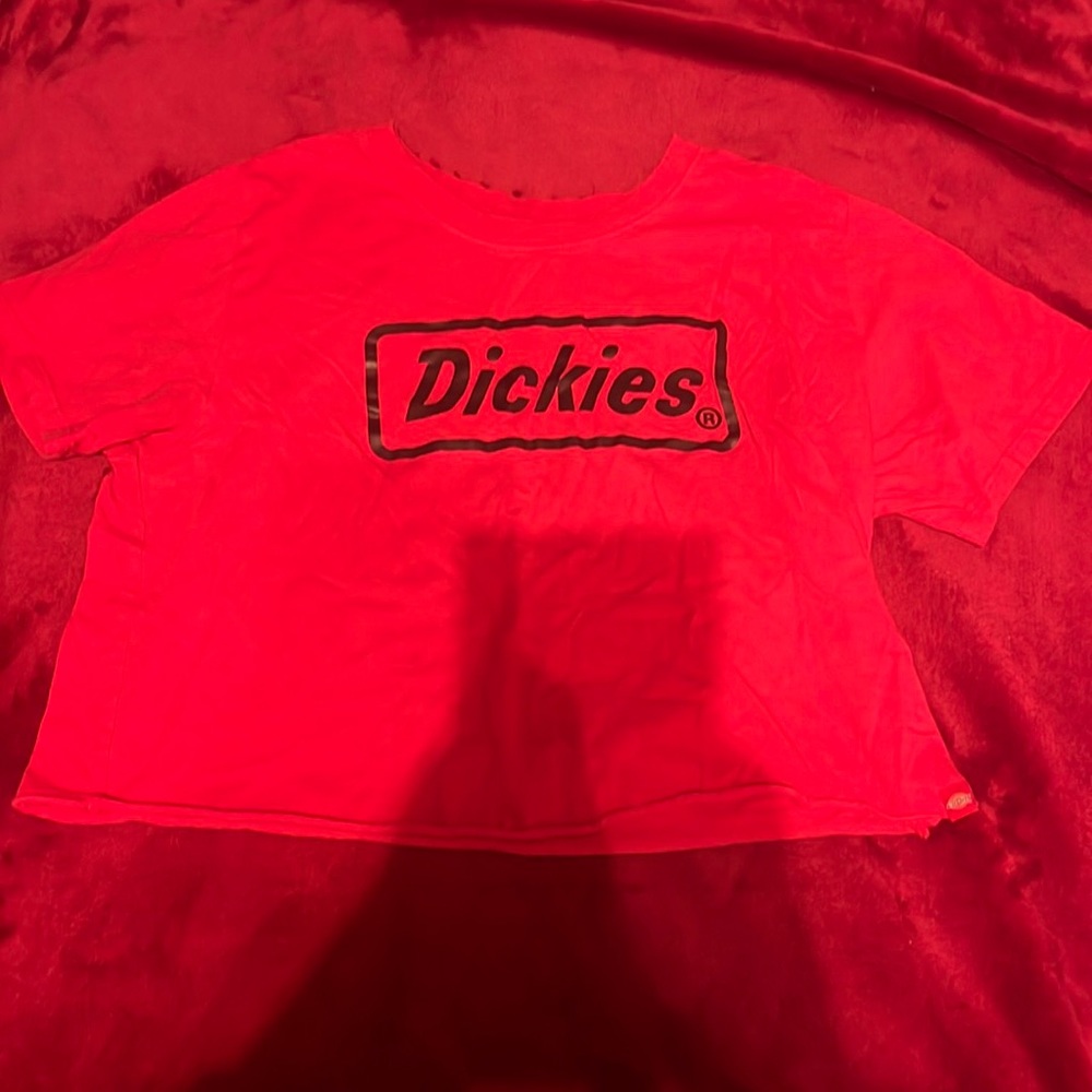 Fire Red Dickies Crop Top!!
